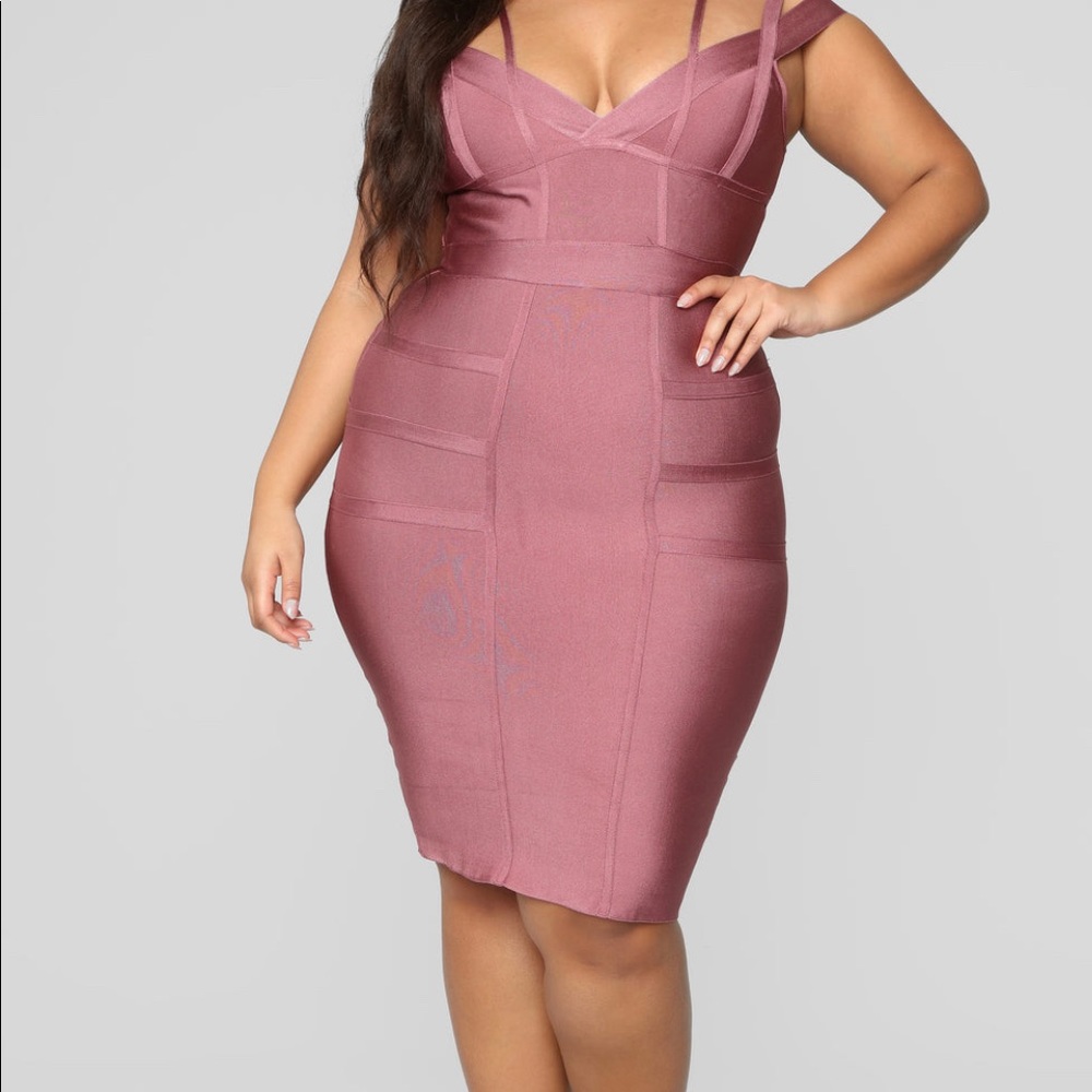 Lansa Bandage Dress Mauve by Fashion Nova NWT XL